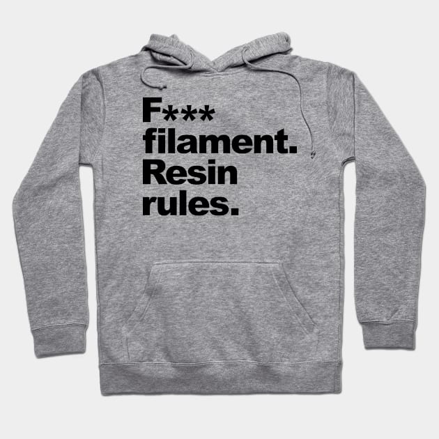 F*** Filament, Resin Rules Hoodie by Fibre Grease